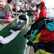 Sorting second-hand clothing