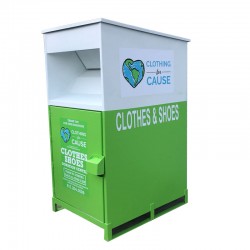 used clothes recycling bin