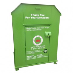 anti thief used clothes recycling bin