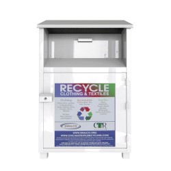 used clothes donation bin