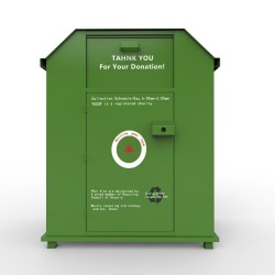 steel used clothes donation box