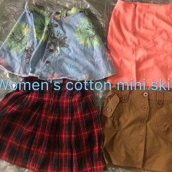 Women cotton mini skirt